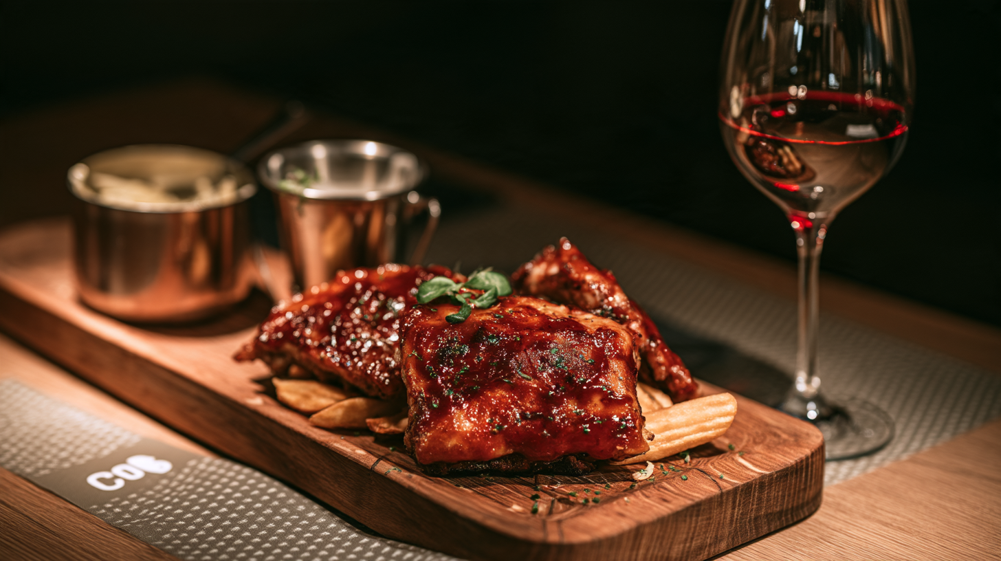 R&B Food rebarca poslužena s originalnim BBQ umakom